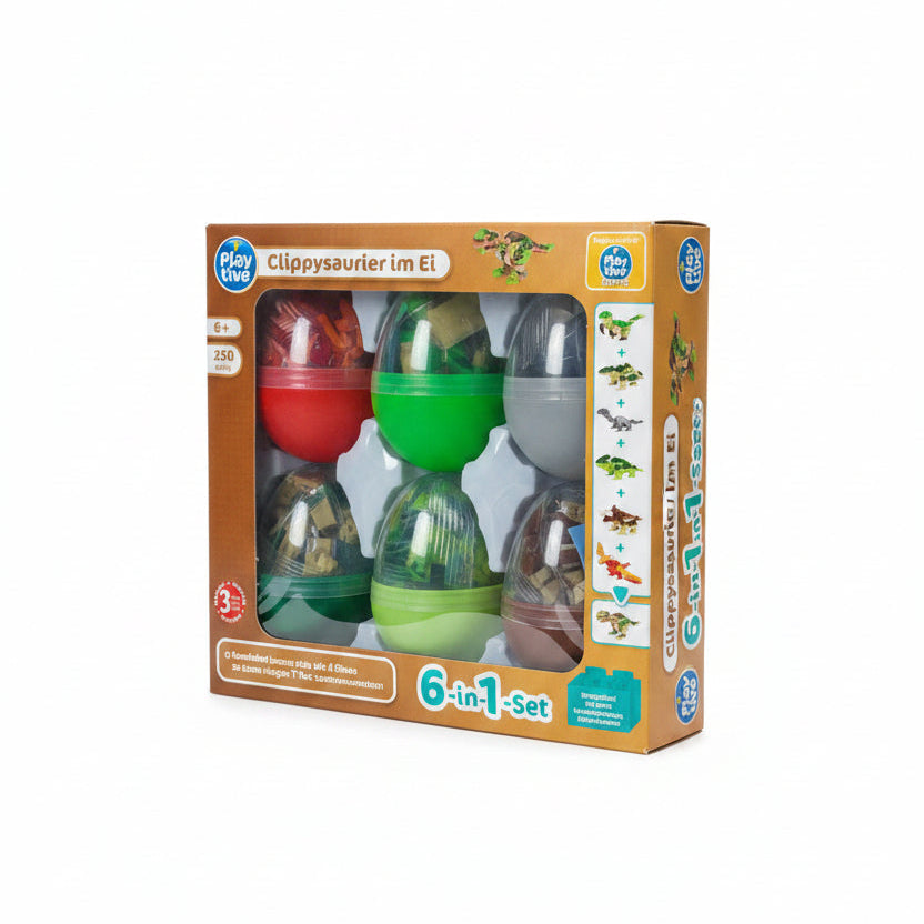 Playtive Clippys Clippysaurier im Ei 6-Piece Set