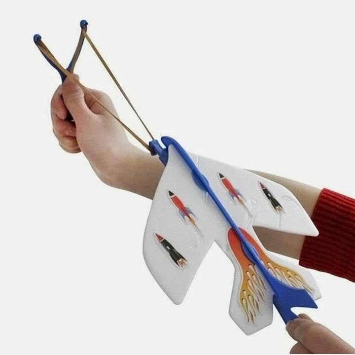 Elastic Flash LED Glider Plane Children's Toy