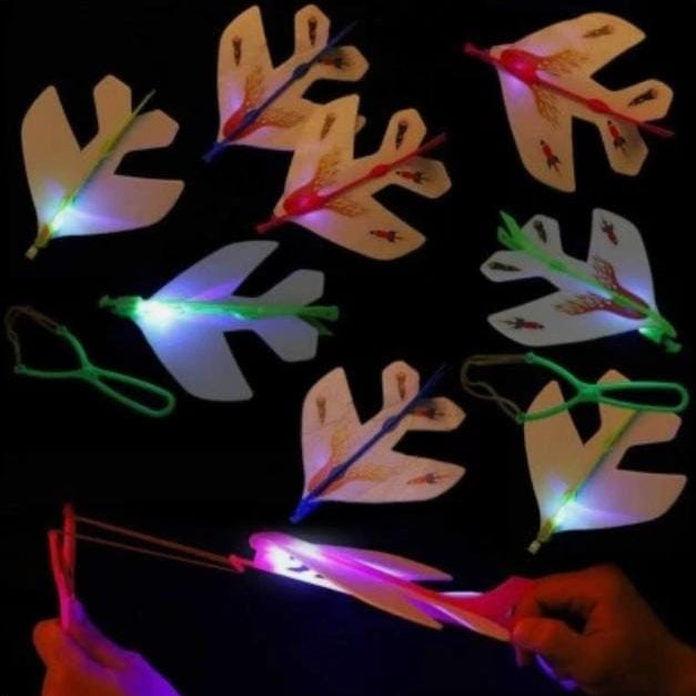 Elastic Flash LED Glider Plane Children's Toy