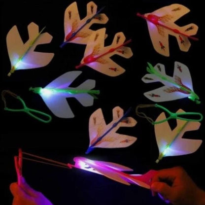 Elastic Flash LED Glider Plane Children's Toy