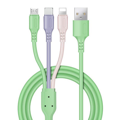Cable 3-in-1 Fast Charging Cable for iPhone 15 14 13 12 11 X Pro Max Micro USB Type-C