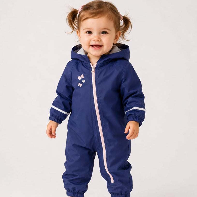 LUPILU Toddler Girls' Windproof and Waterproof Rainsuit