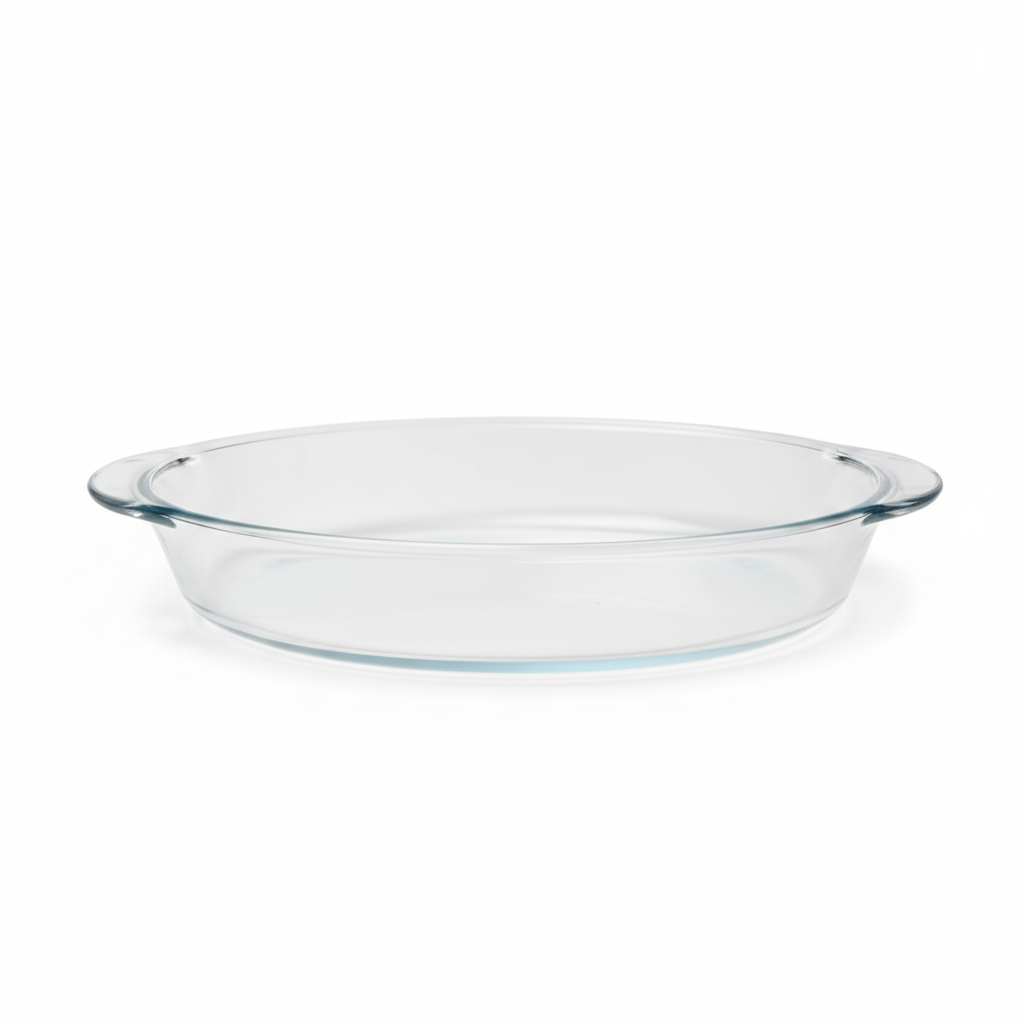 Clear Oval Tempered Glass Baking Dish Set – 2Sizes Safe