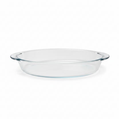 Clear Oval Tempered Glass Baking Dish Set – 2Sizes Safe