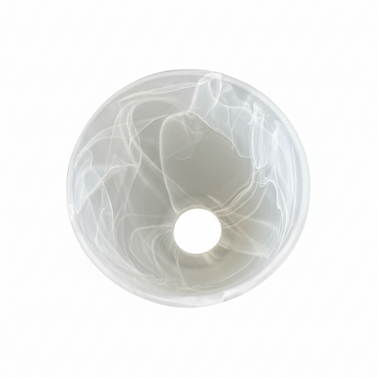 Lampshade E14 replacement glass lamp glass white alabaster height 95mm ø100mm hole 30mm