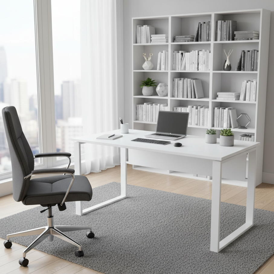 Desks Modern Minimalist Desk  – Available in White and Black