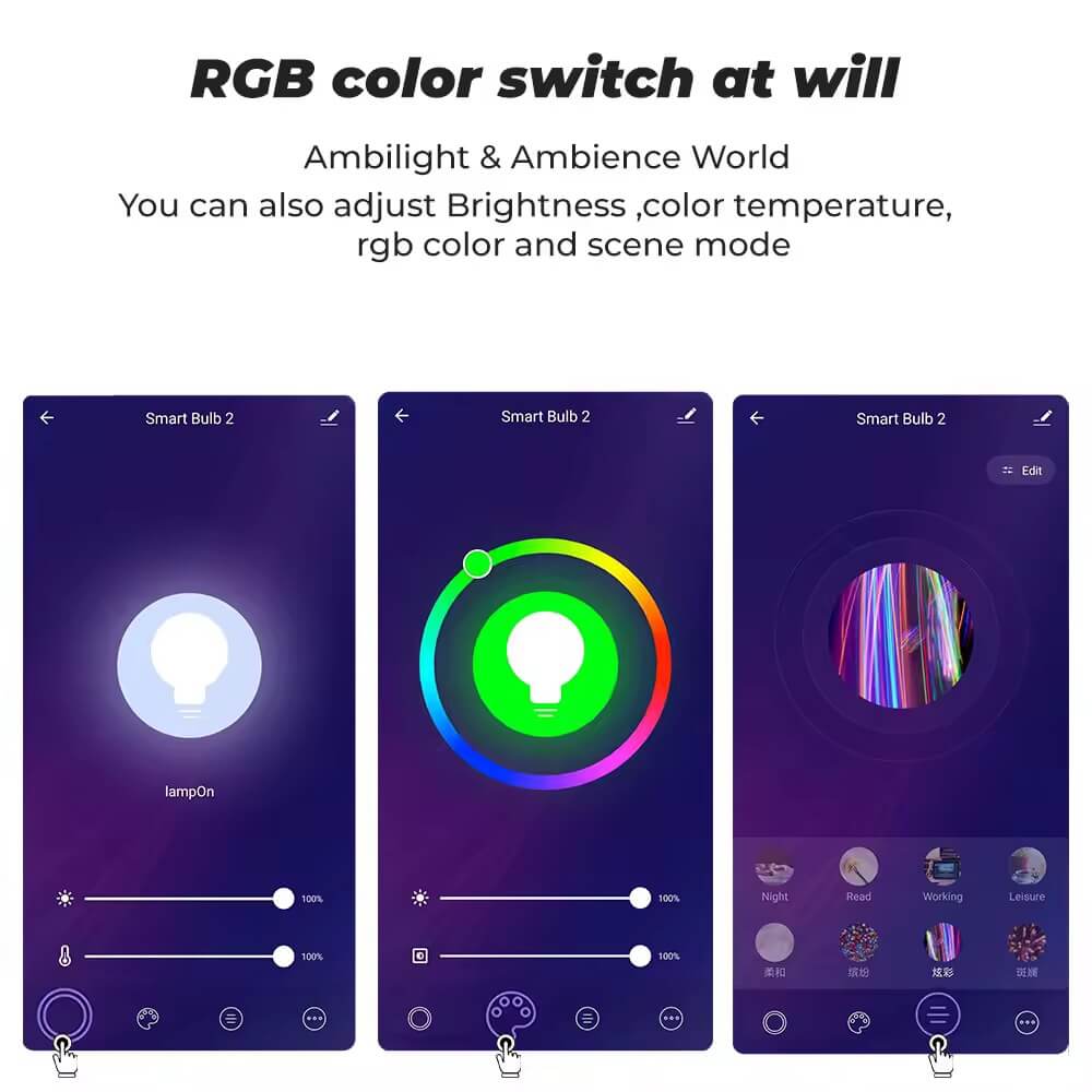 SMATRUL Tuya Smart WiFi 10W RGB E27 Bulb 1000lm