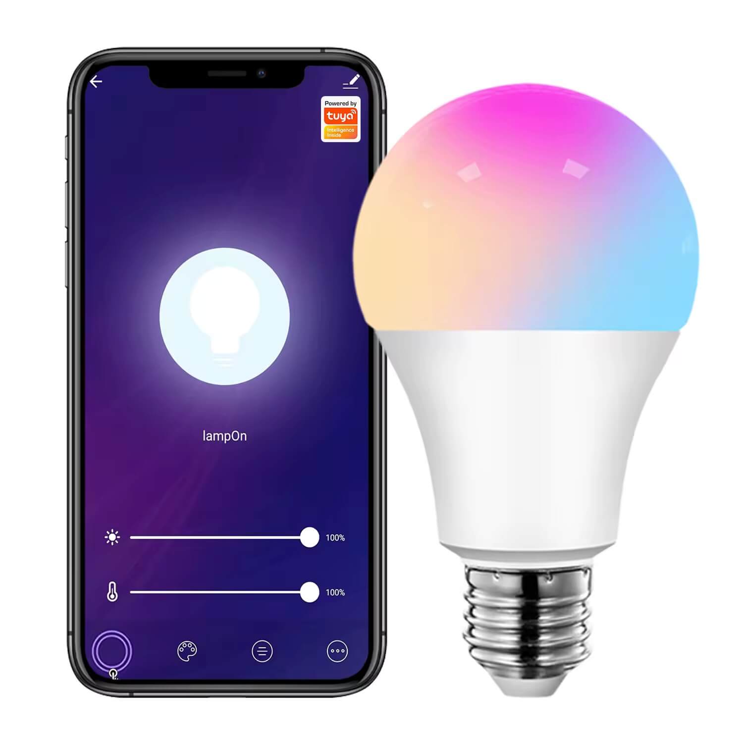 SMATRUL Tuya Smart WiFi 10W RGB E27 Bulb 1000lm