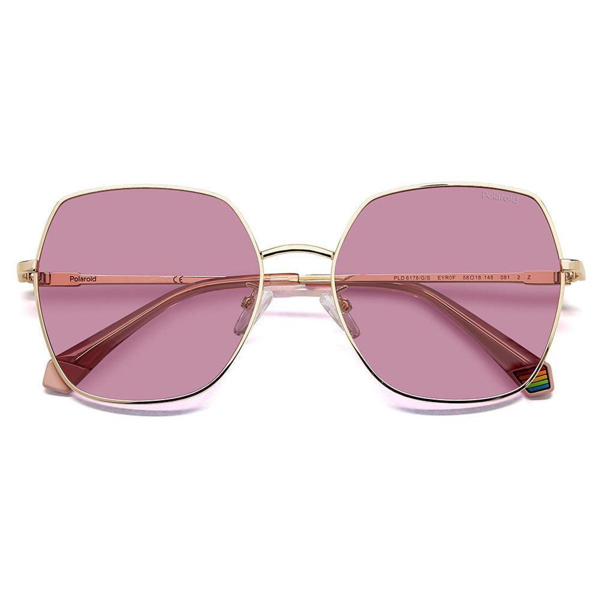 Polaroid Pld 6178/G/S EYR Gold Octagonal Women's Polarized UV Protection Sunglasses