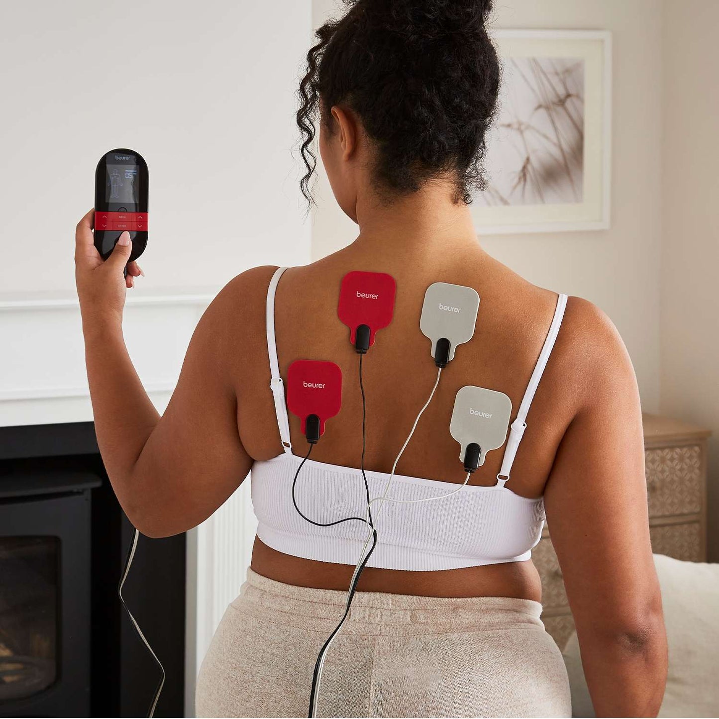 Beurer Digital TENS/EMS Device with Heat for Pain Relief & Muscle Stimulation