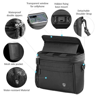 WHEEL UP Waterproof Bike Frame Bag for 7-inch Touchscreen Phones