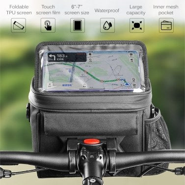 WHEEL UP Waterproof Bike Frame Bag for 7-inch Touchscreen Phones