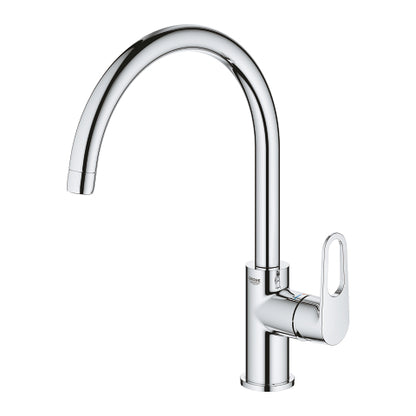 GROHE Start Flow Single-Lever Kitchen Sink Mixer, High Swivel Spout, Chrome Finish