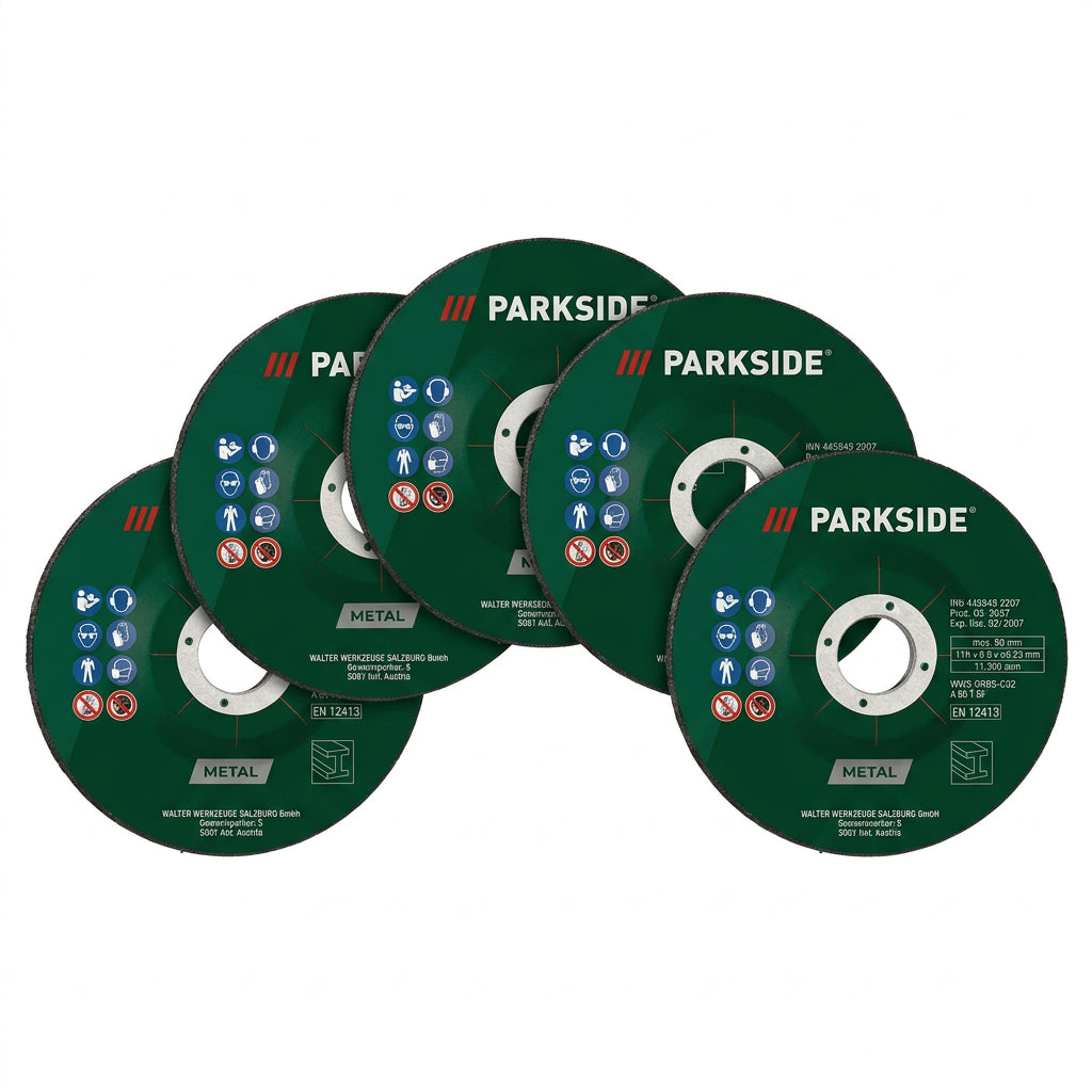 Parkside Grinding Disc Set 115mm 5-Piece