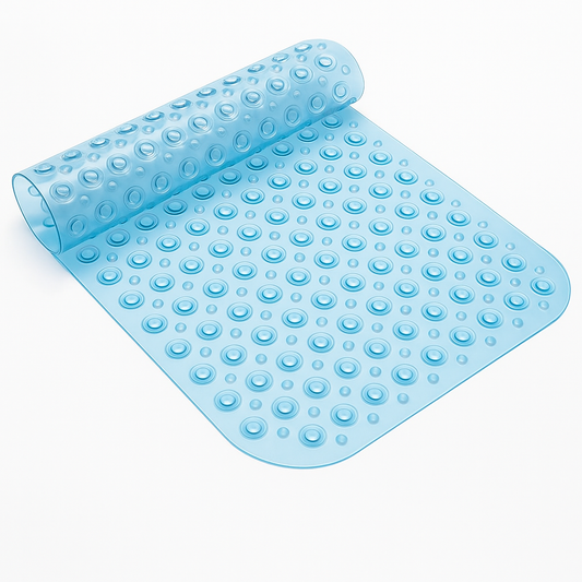 TranquilBeauty Non-Slip Clear Silicone Extra Long Bathtub Shower Mat
