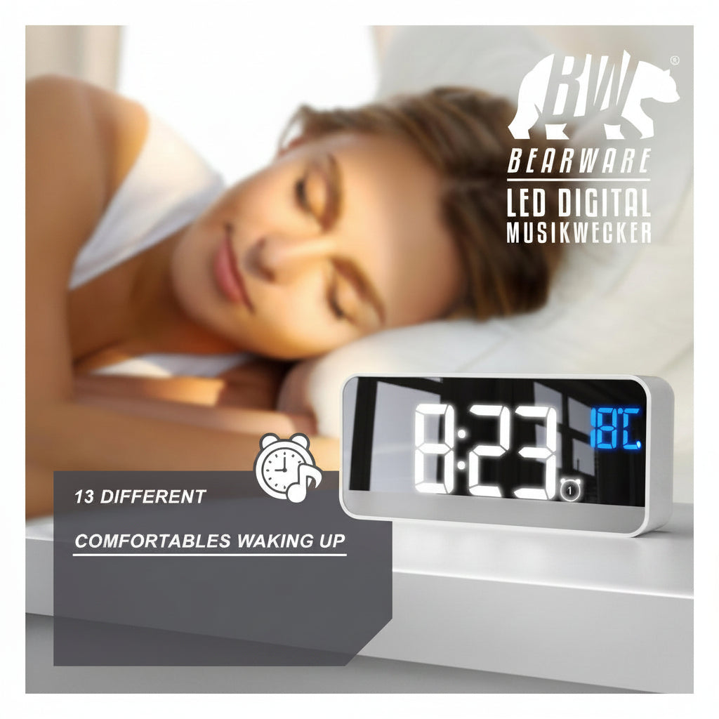 Bearware Music Alarm Clock White