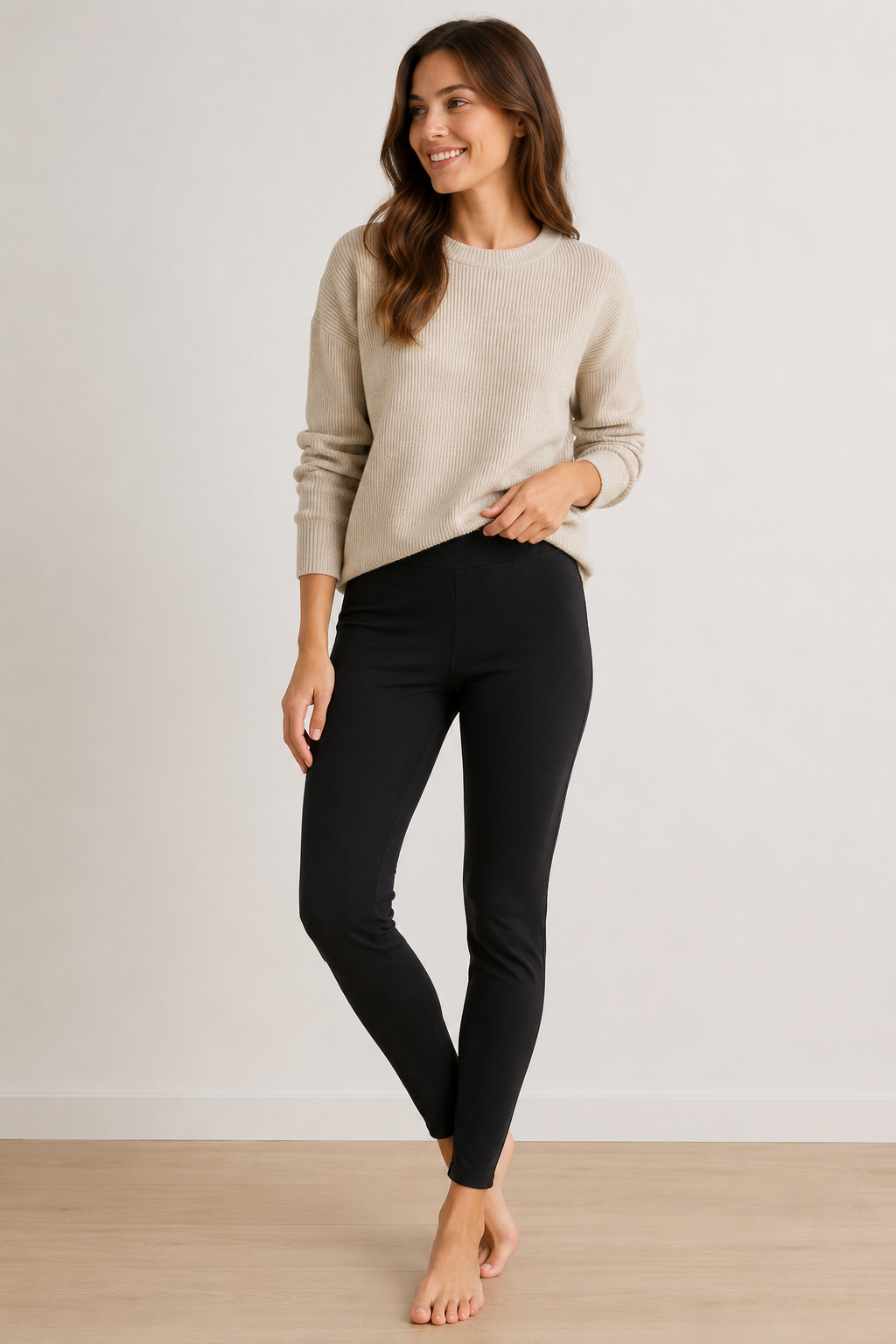 esmara Ladies Leggings Cotton Mid‑Rise