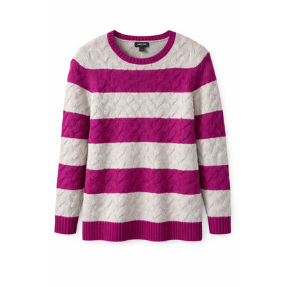 Lands' End Women's L Drifter Crewneck Cable Knit Sweater - Gomix Brands Outlet