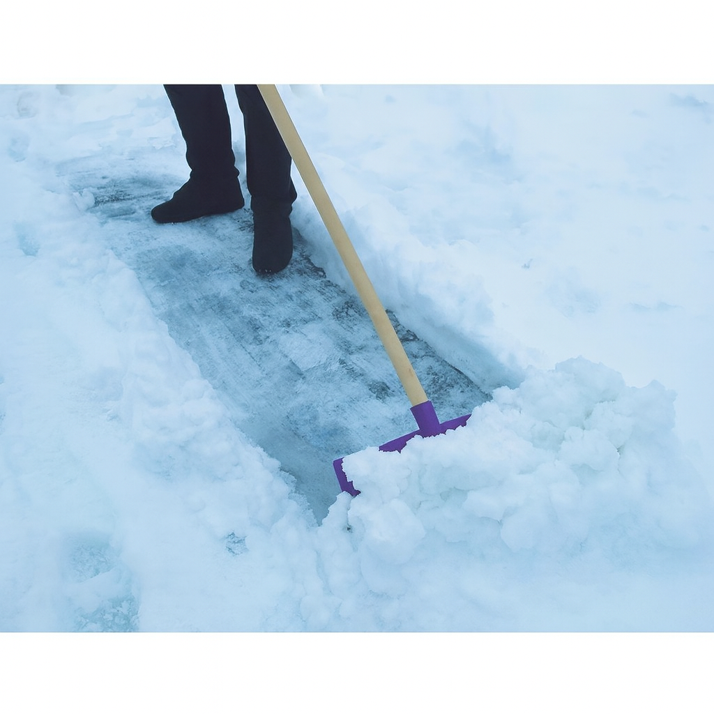 Batavia SnoBlad Multi-Shifter: All-Season Cleaning Tool with Wooden Handle