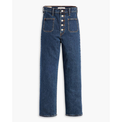 Levi's Ribcage Straight Patch Pocket Blue Denim Jeans