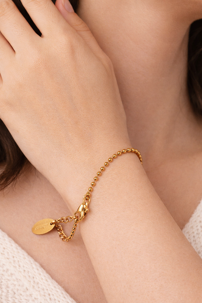 s.Oliver Gold-Colored Mini Balls Bracelet