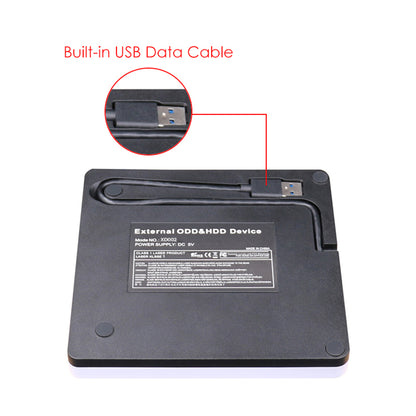 USB 3.0 Portable Ultra Thin External CD DVD Drive for Laptop PC Apple