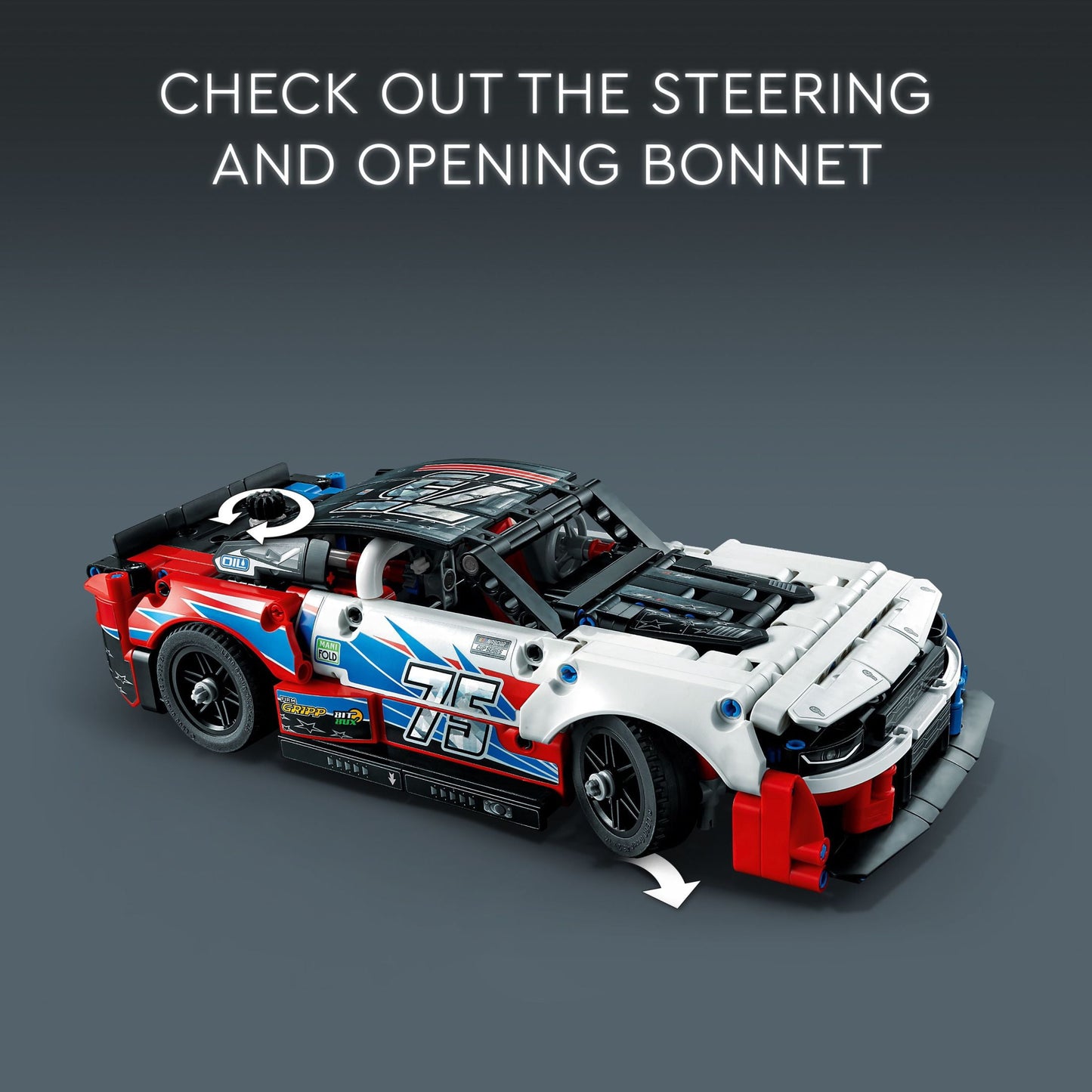LEGO Technic NASCAR Next Gen Chevrolet Camaro ZL1 Model Car Building Kit