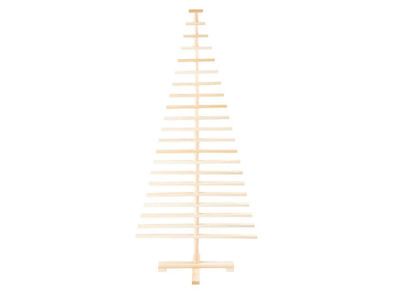 LIVARNO Home 100 cm Wooden Christmas Tree with 21 Rotating Branches