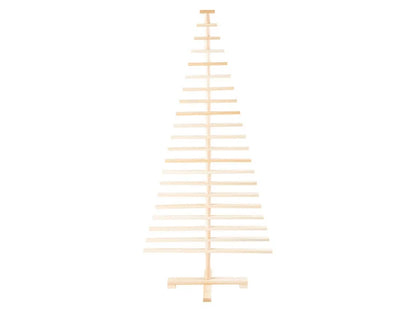 LIVARNO Home 100 cm Wooden Christmas Tree with 21 Rotating Branches