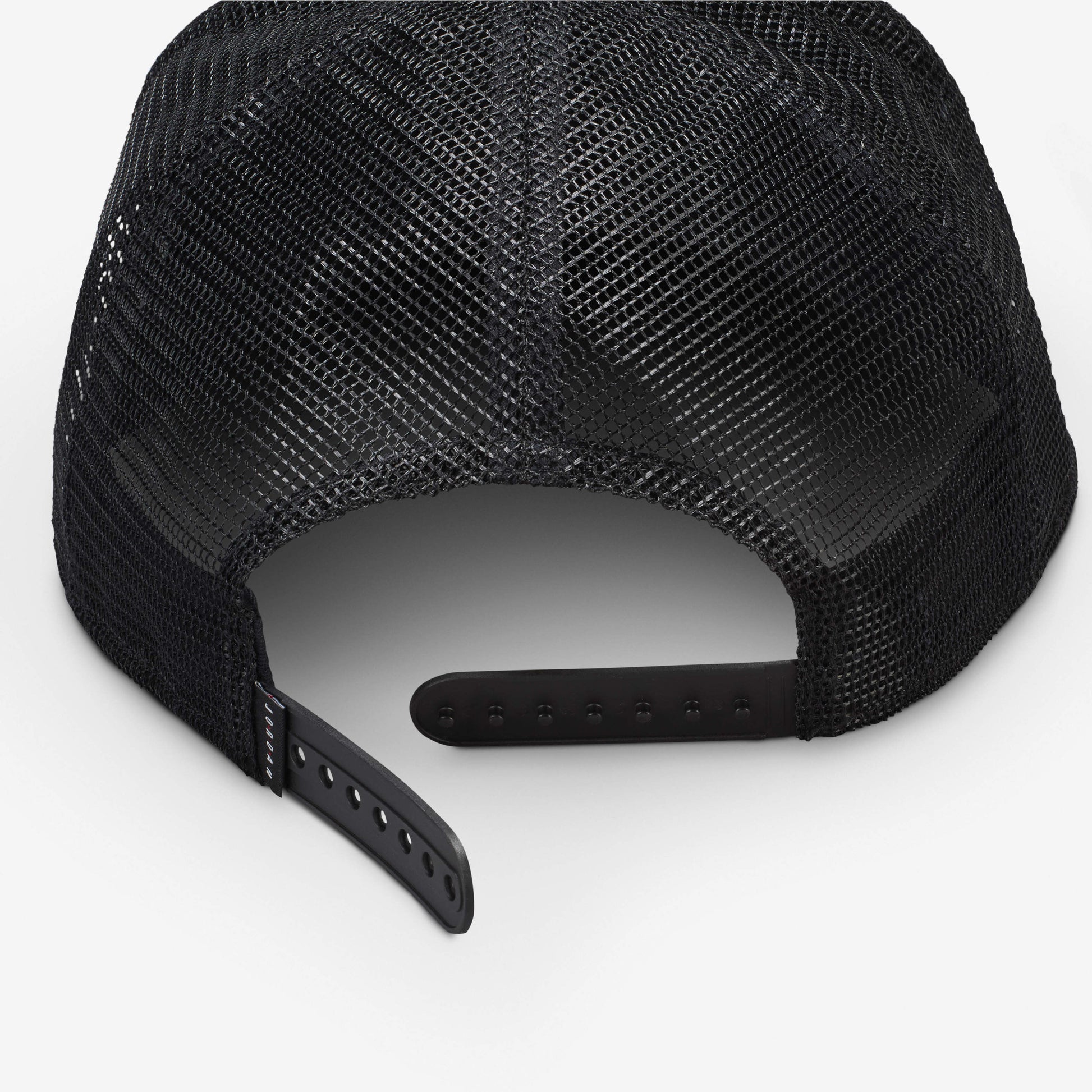 Jordan Rise Structured Trucker Cap Black White Adjustable Breathable Mesh Hat