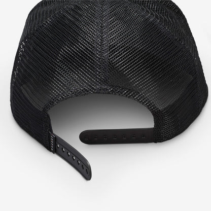 Jordan Rise Structured Trucker Cap Black White Adjustable Breathable Mesh Hat