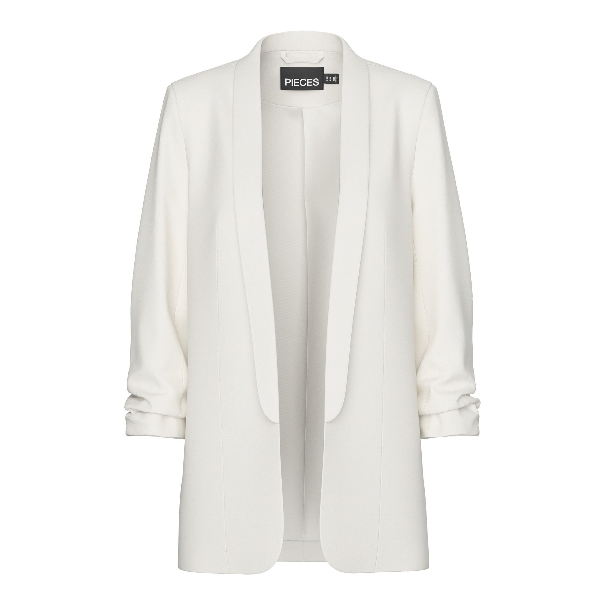 Pieces PCBOSELLA Elegant Women's Cloud Dancer White Tailored Blazer Three-Quarter Sleeves