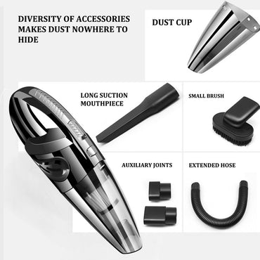 Powerful Cordless Car Vacuum Cleaner: Dry & Wet, Portable Handheld Auto Cleaner