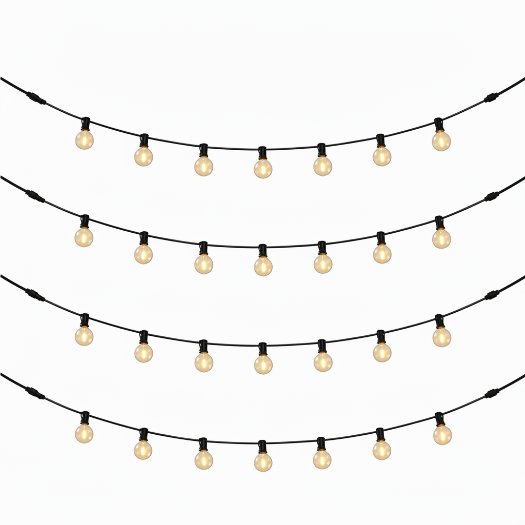 Avoalre Outdoor String Lights 30+3 LED G40 Bulbs IP44 Waterproof