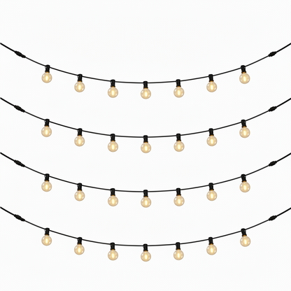 Avoalre Outdoor String Lights 30+3 LED G40 Bulbs IP44 Waterproof