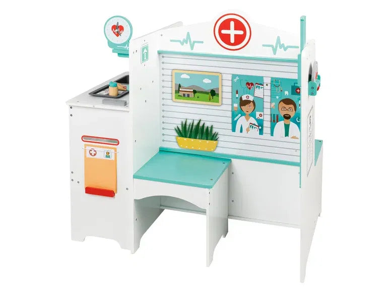 Playtive Wooden Doctor Medical Cabinet Playset for Kids - Imaginative Role Play