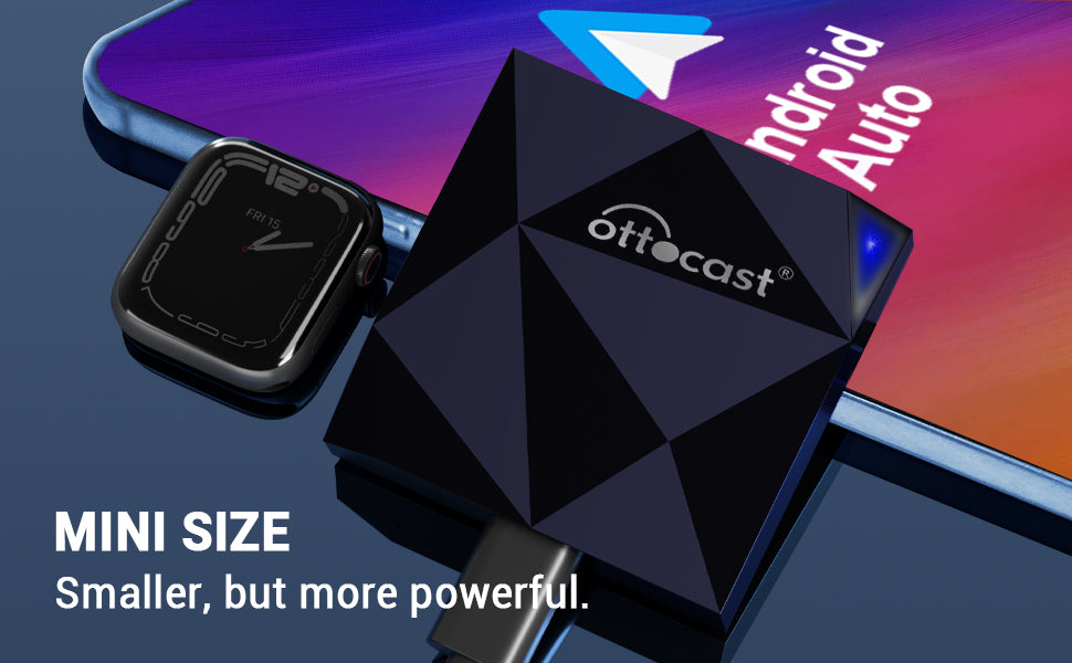 OTTOCAST A2Air 2025 Wireless Android Auto Adapter - Fast 10s Auto-Connect Upgrade