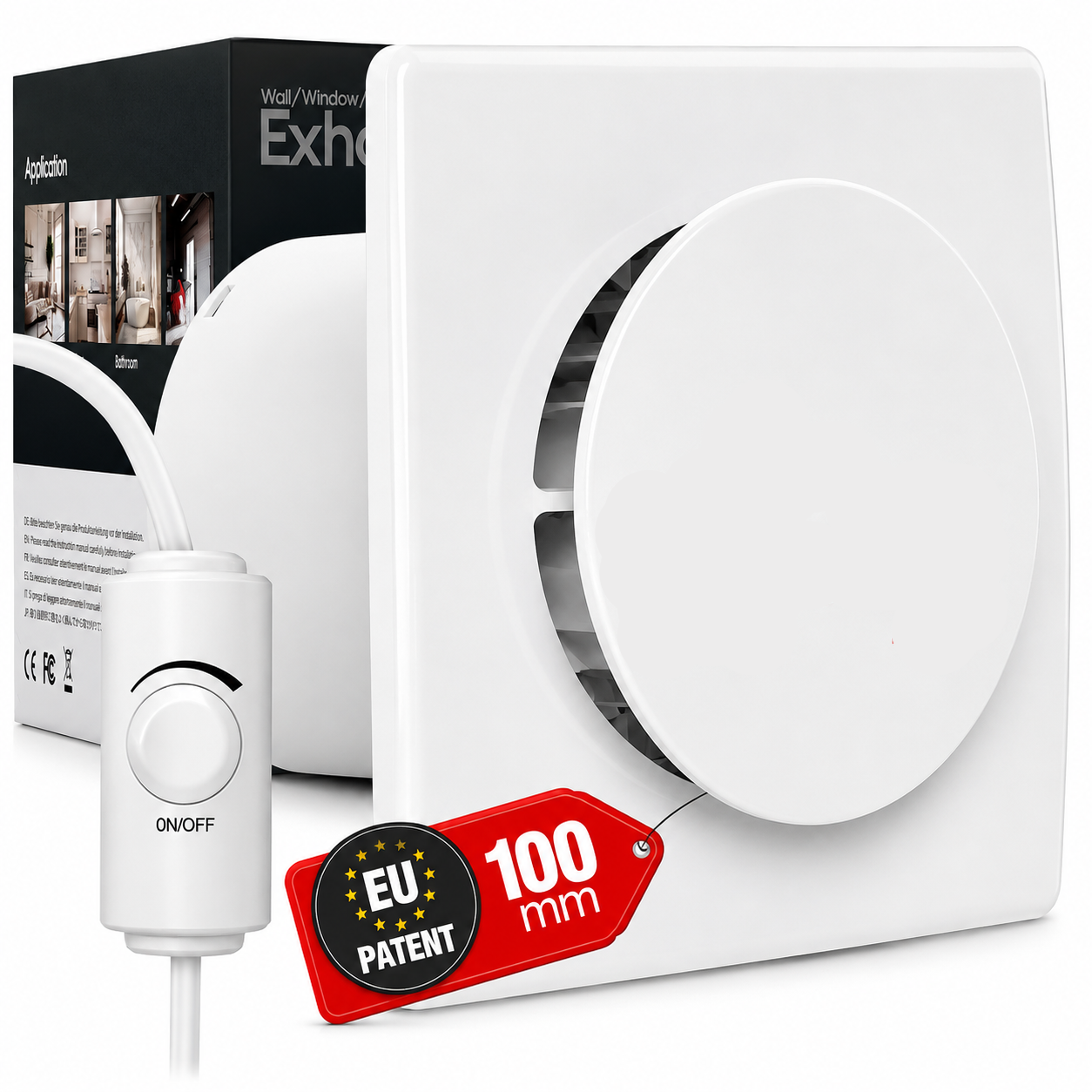 BUMSOU P113E Bathroom Exhaust Fan 100 mm