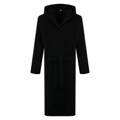 Moschino Black Cotton Terry Bathrobe: Luxurious Teddy Bear Design for Ultimate Comfort