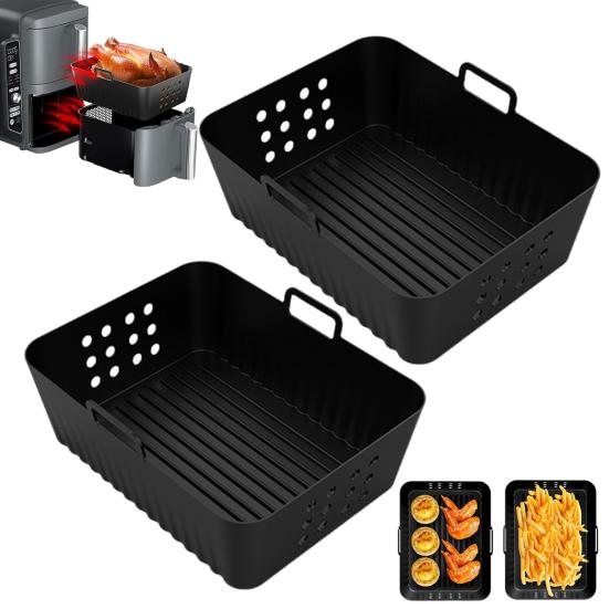 2 Black Silicone Air Fryer Tray for SL400UK & SL401