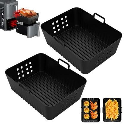2 Black Silicone Air Fryer Tray for SL400UK & SL401