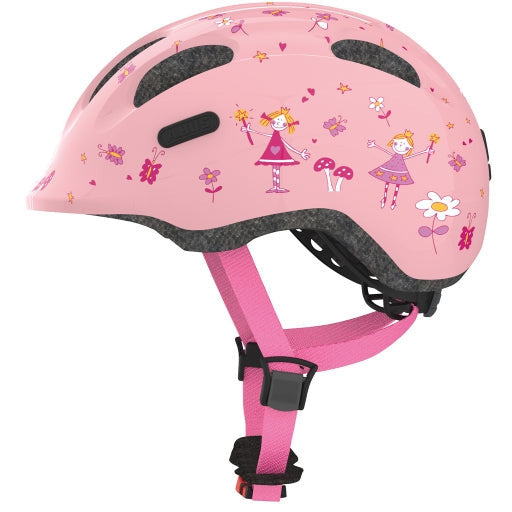 ABUS Smiley 2.0 Kids Cycling Helmet: Pink, In-Mold, Adjustable Fit, Vented