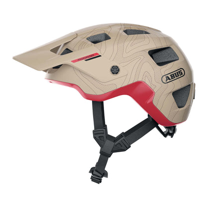 Abus MoDrop MTB Helmet: Dusty Camel, Durable Multi-Shell, Adjustable Fit, Vented, Goggle-Ready