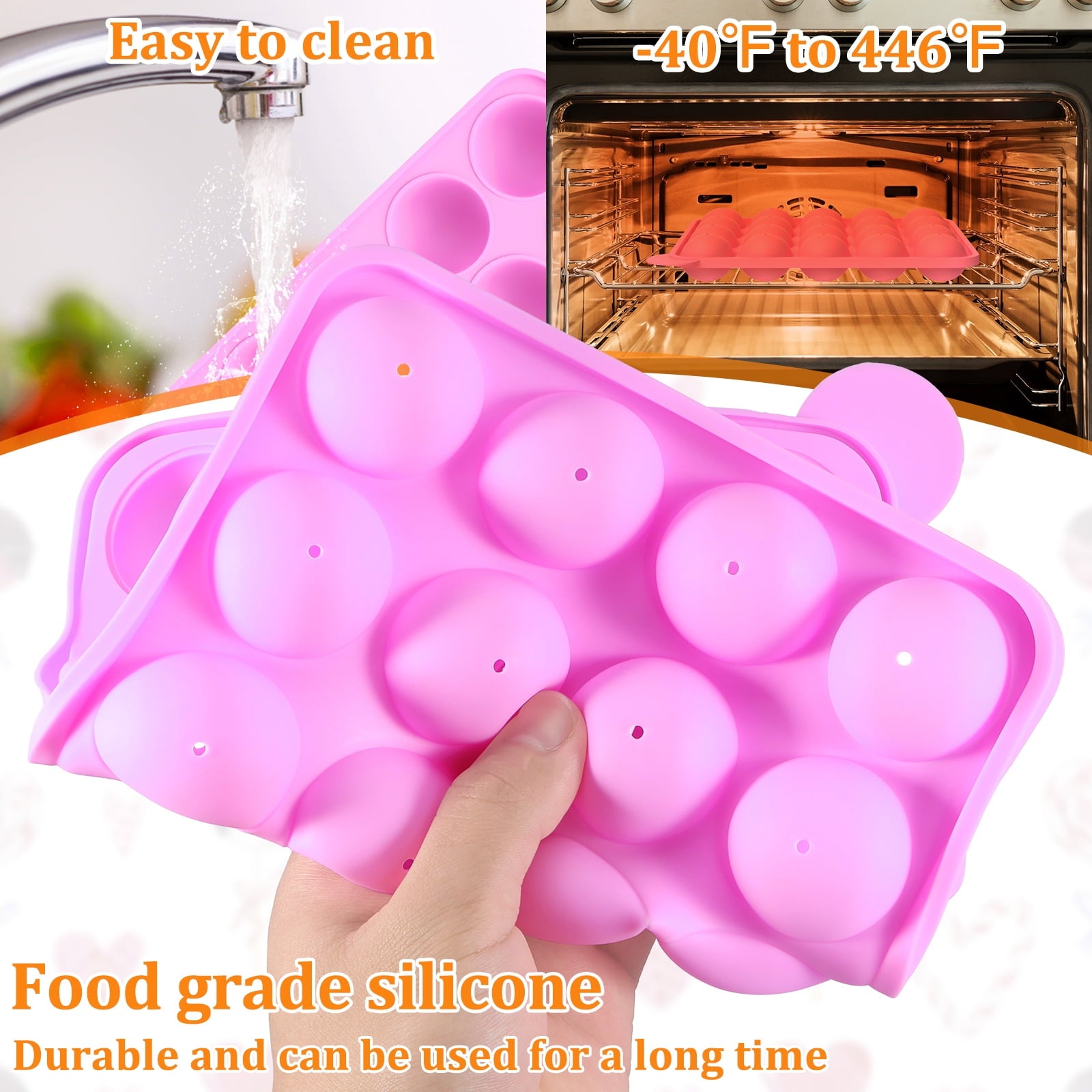 605-Piece Silicone Cake Pop & Lollipop Making Kit with Decorating Tools