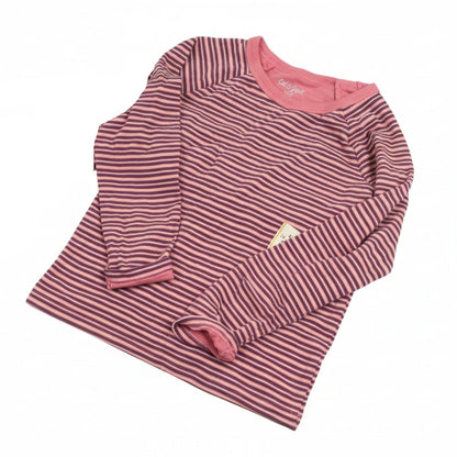 Cat & Jack Long Sleeve Girls Striped Shirt Multicolored