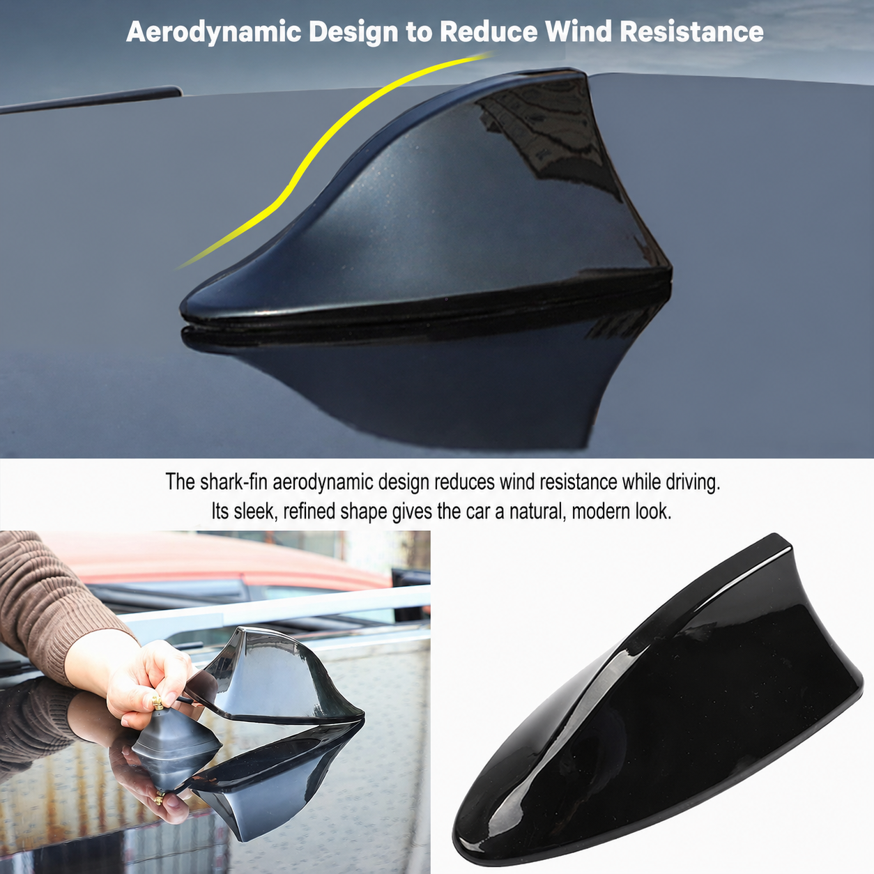 Heart Horse Universal Shark Fin Car Radio Antenna Adhesive Base Waterproof