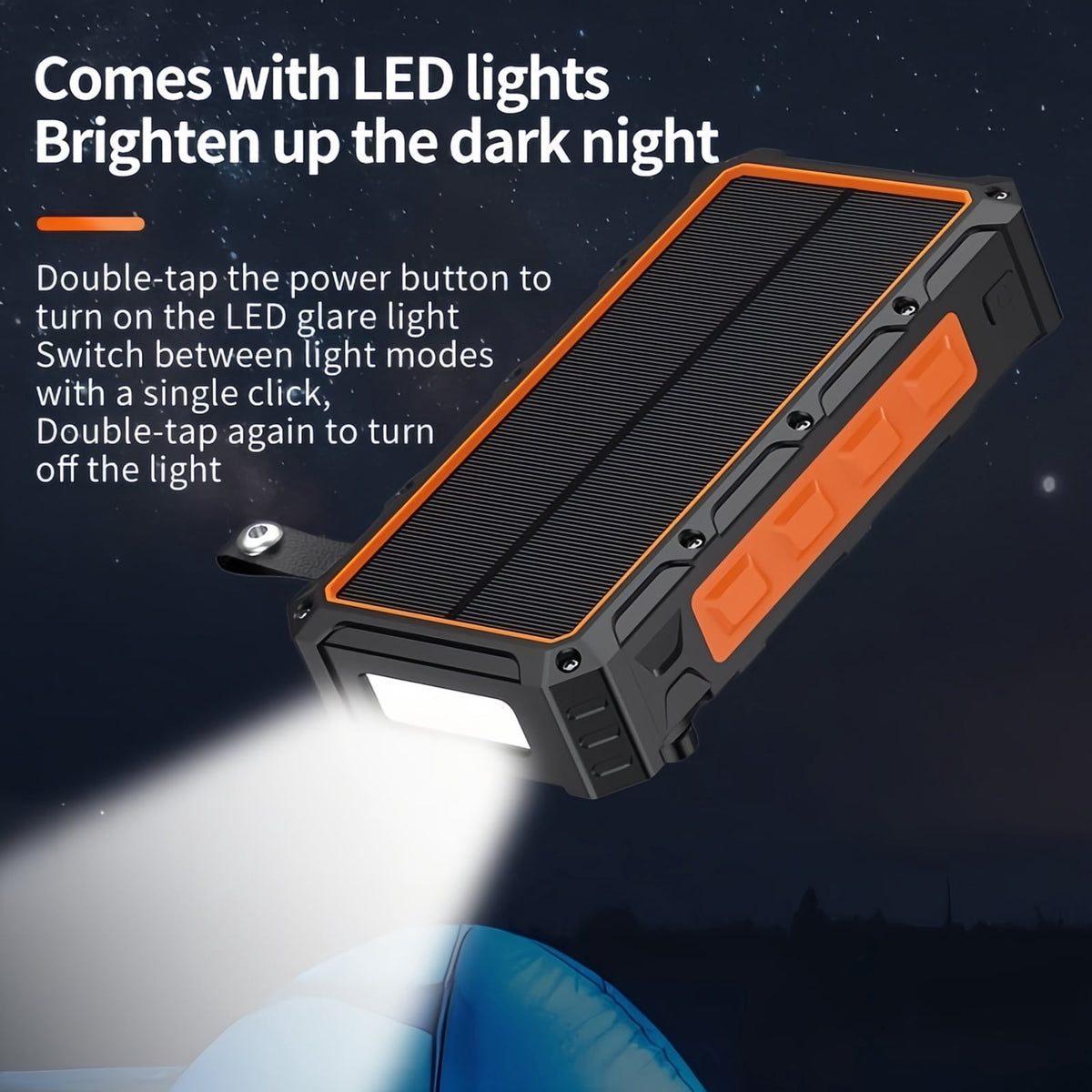OKG 536 Solar Hand Crank Power Bank 30000mAh 15W Orange