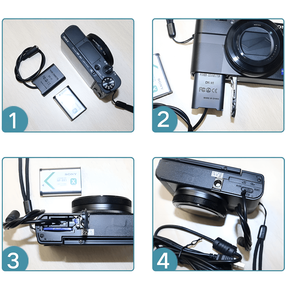 WorldView AC-LS5 Power Adapter with DK-X1 Dummy Battery Coupler for Sony NP-BX1