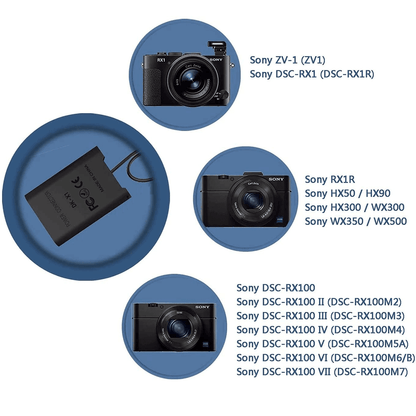 WorldView AC-LS5 Power Adapter with DK-X1 Dummy Battery Coupler for Sony NP-BX1