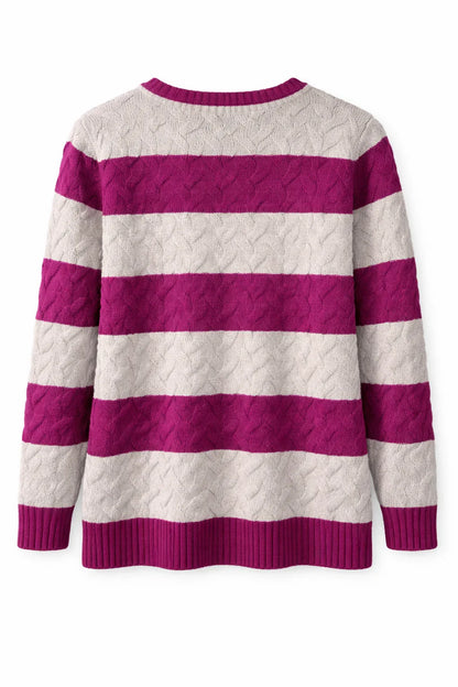 Lands' End Women's L Drifter Crewneck Cable Knit Sweater - Gomix Brands Outlet